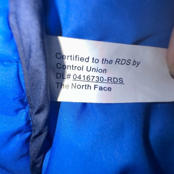 Kids The North Face Dark Blue Insulated Jacket 550 - Picture 11 of 12